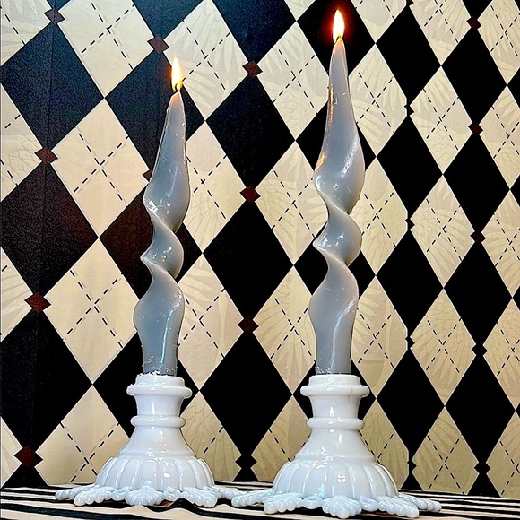 Westmoreland Other - Elegant Milk Glass White Candle Holders Vintage